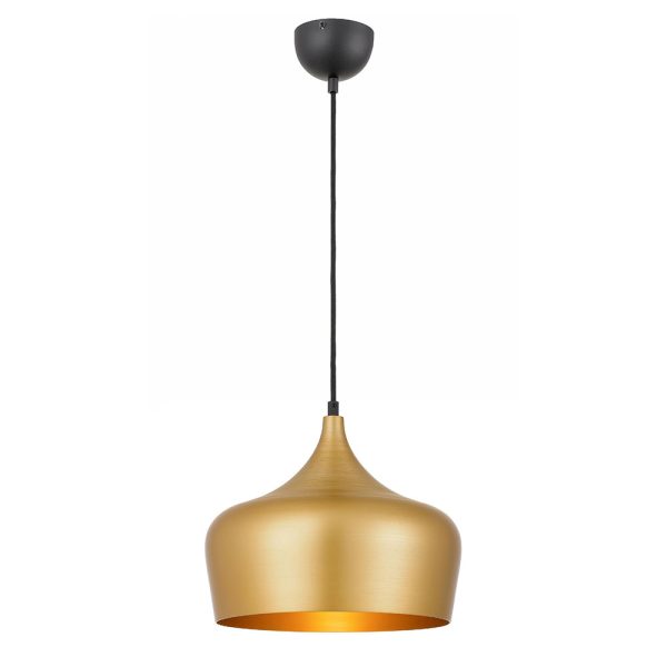 Polk 1 Light Pendant Medium Brushed Gold - POLK PE30-GDB