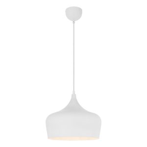 Polk 1 Light Pendant Medium Brushed White - POLK PE30-WHB