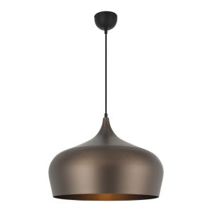 Polk 1 Light Pendant Large Brushed Bronze - POLK PE45-BZB