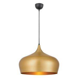 Polk 1 Light Pendant Large Brushed Gold - POLK PE45-GDB