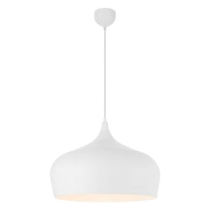 Polk 1 Light Pendant Large Brushed White - POLK PE45-WHB