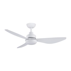 Trinity 48" DC Ceiling Fan With 20W LED White Motor / White Polymer Blades / Tri-Colour - TRI48MWLED