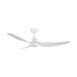 Trinity 56" DC Ceiling Fan With 20W LED White Motor / White Polymer Blades / Tri-Colour - TRI56MWLED