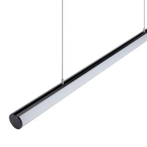 Pipe-60 31W LED Linear Pendant 1.7M Black / Warm White - 23130