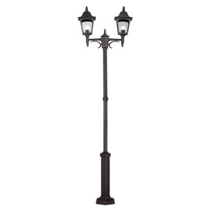 Chapel Twin Lamp Post Black - CP8