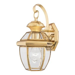 Newbury Small Wall Lantern Polished Brass - QZ/NEWBURY2/S