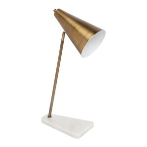 Jaggar Marble Task Lamp Brass - 12235