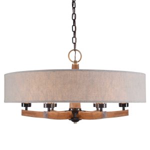 Woodall 6 Light Chandelier Dark Bronze - 21331