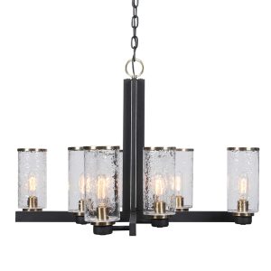 Jarsdel 8 Light Chandelier Matt Black - 21334