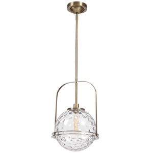 Mimas 1 Light Pendant Antique Brass - 21540