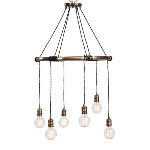 Milo 6 Light Chandelier Antique Brass - 22149