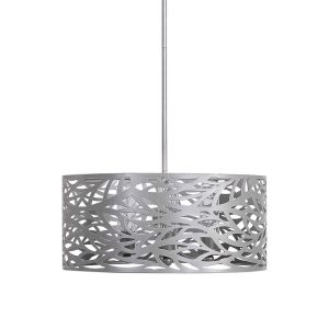 Elm 3 Light Outdoor Pendant Matt Silver - 22158