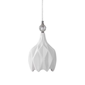 Maleny 1 Light Pendant Gloss White - 22165