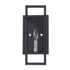 Quadrangle 1 Light Wall Sconce Sand Black - 22535