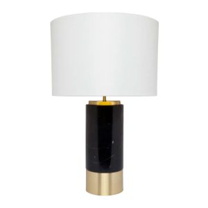 Paola 1 Light Table Lamp Marble / Black / White - B12272