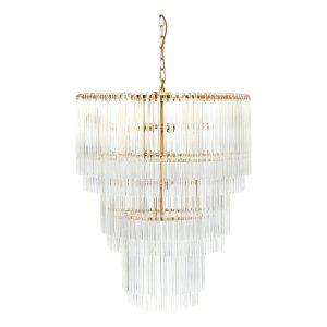 Zara 3 Tier Pendant Brass - B20680