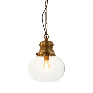 Paddington 1 Light Pendant Small Antique Brass - ELPIM50752AB