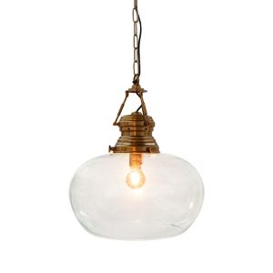 Paddington 1 Light Pendant Large Antique Brass - ELPIM50834AB