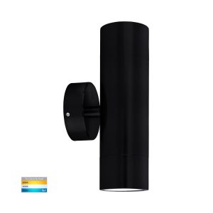 Maxi Tivah 24W 240V Up & Down Wall Pillar Light Black / Tri-Colour - HV1028T