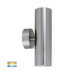 Maxi Tivah 24W 240V Up & Down Wall Pillar Light 316 Stainless Steel / Tri-Colour - HV1008T