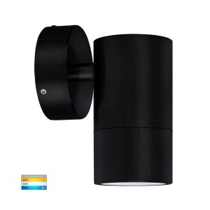 Maxi Tivah 12W 240V Fixed Wall Pillar Light Black / Tri-Colour - HV1128T