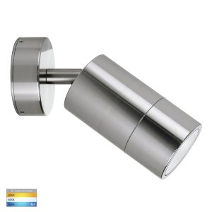 Maxi Tivah 12W 240V Single Adjustable Wall Pillar Light 316 Stainless Steel / Tri-Colour - HV1208T