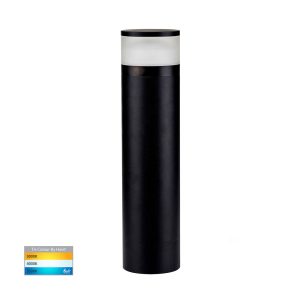 Highlite 18/24W 24V DC LED 600mm Bollard Light Matt Black / Tri-Colour - HV1625T-BLK-24V