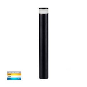 Highlite 18/24W 24V DC LED 1000mm Bollard Light Matt Black / Tri-Colour - HV1626T-BLK-24V