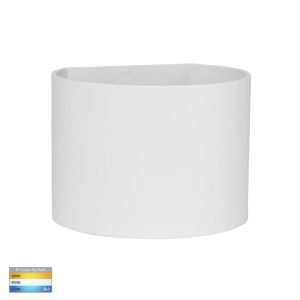 Versa 6W 240V Round LED Wall Light White / Tri-Colour - HV3658T-WHT-RND