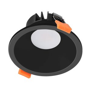 Gleam 9W 240V Dimmable LED Downlight Black / Warm White - HV5528D2W-BLK