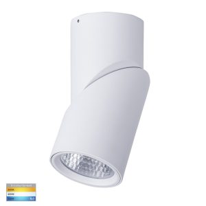 Nella 18W 240V Rotatable Dimmable LED Downlight Matt White / Tri-Colour - HV5824T-WHT