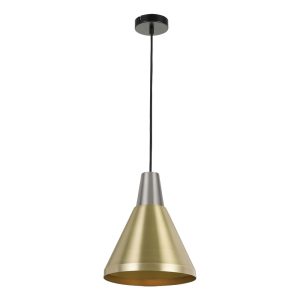 Temo 1 Light Pendant Small Brass / Nickel - TEMO PE25-BRSNK