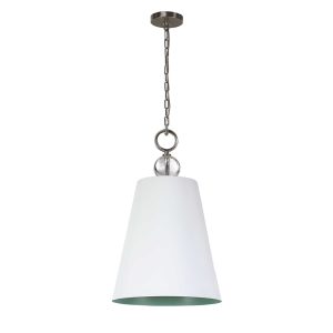 Delray 1 Light Pendant White - 21515