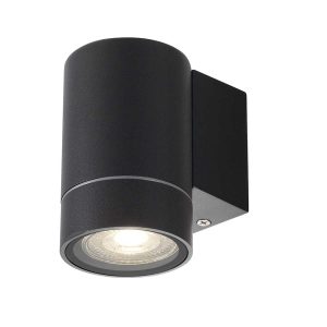 Kman 240V GU10 Wall Pillar Light Black - KMAN EX1-BK