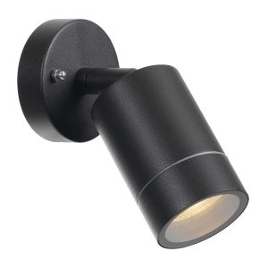 Peak 240V GU10 Wall Pillar Spot Light Black - PEAK WB-BK