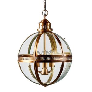 Saxon Pendant Large Antique Brass - ELCITWRT18LAB