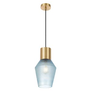 Rene Single Pendant Antique Gold / Blue - RENE PE20-BLAG