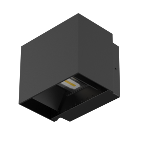 Cube II 10W LED Up/Down Wall Light Black / Warm White - S9320/WW/BK