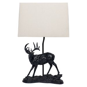 Calgary 1 Light Table Lamp Black / White - 12313