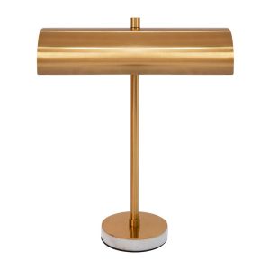 Hamlin 1 Light Bankers Desk Lamp Brushed Brass - 12318