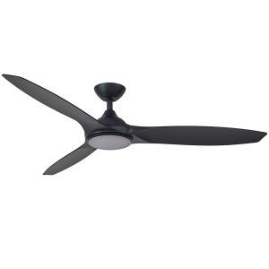 Newport 56" DC Ceiling Fan With 18W LED Matt Black / Tri-Colour - MNF1433MMR