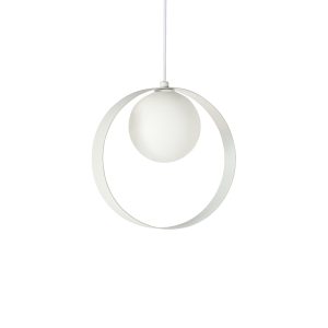 ABC 1 Light Round Pendant White - ABC ROUND WH