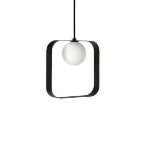 ABC 1 Light Square Pendant Black - ABC SQUARE BK