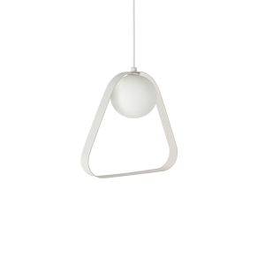 ABC 1 Light Triangle Pendant White - ABC TRIANGLE WH