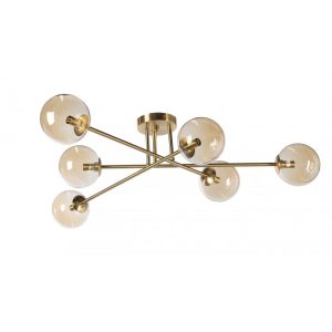 Arezzo 6 Light Semi-Flush Mount Light Gold - AREZZO-6L GOLD