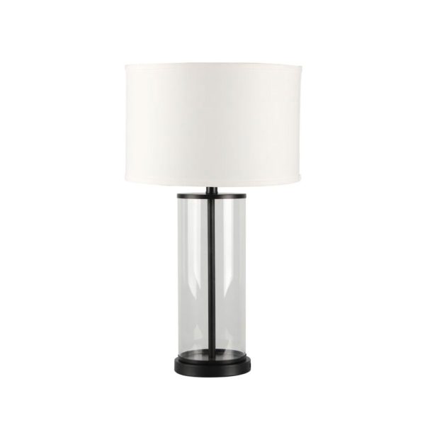 Left 1 Light Table Lamp Black / White - B12260