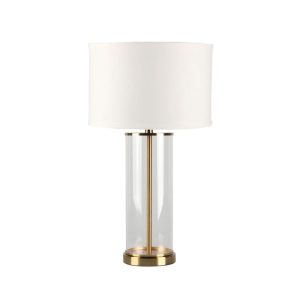 Left 1 Light Table Lamp Brass / White - B12268