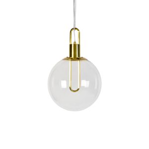 Claire 1 Light Pendant Small Clear / Gold - CLAIRE 30 GD