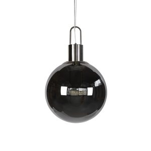 Claire 1 Light Pendant Large Smoke / Nickel - CLAIRE 40 NK