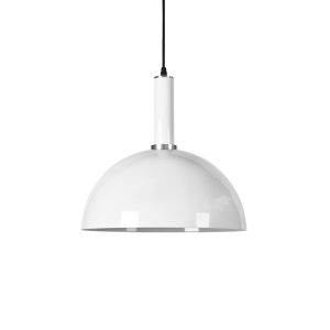 Cleo 1 Light Pendant Large White - CLEO 35 WH